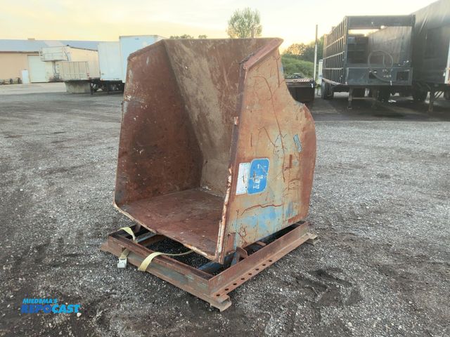 Lot 2-40724 - Forkable Dump Hpper for Parts or Repair, hopper not on base, rust holes in hopper, top of hopper is ...