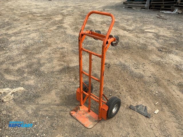 Lot 2-18075 - Industrial dolly with 2 wheels and 2 smaller casters