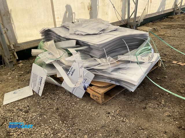 Lot 2-24138 - Skid of thin Plexiglass, skid measuring 48x32x12. Each sheet have cut outs of (12) 9-1/2”x11” Plexig...