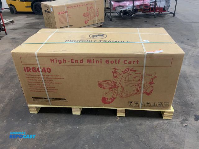 Lot 2-43023 - New SDLANCH IRGC40 3-Wheel Mini Electric Golf Cart / Scooter, 60 Volt, 600 Watt Motor, Three Speed, ...