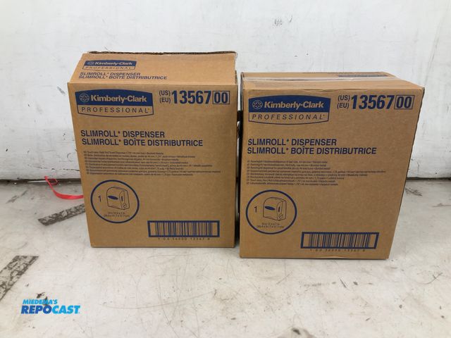 Lot 2-11139 - (2) New Kimberly Clark Professional 13567 Slimroll dispensers