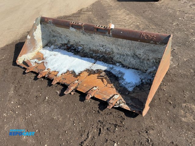 Lot 2-42795 - Used Bobcat 80” Skid Steer Bucket with Teeth, Quick Attach, one missing and one loose tooth, five te...