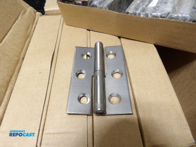 Lot 2-51019 - lot of 100 steel lift-off hinges, 3"x2", stainless steel pin dia., 270 degree range of motion, #3HUG...