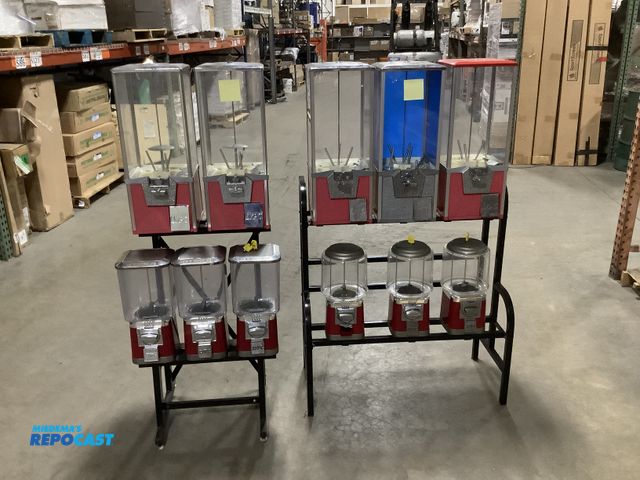 Lot 2-92616 - 2 LYPC Metal Pro-line candy and and toy Vending machines/dispensers