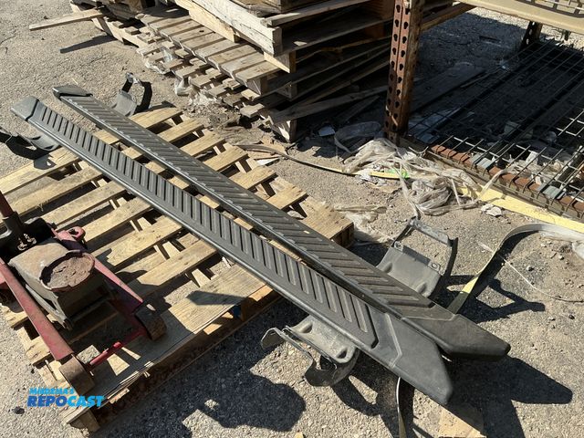 Lot 2-76753 - Black truck running boards 90” long 5” wide