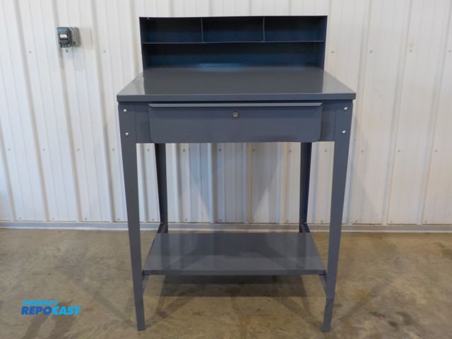 Lot 2-34204 - Industrial personal workstation. One pull out drawer. Upper cubbies. Bottom shelf. 34" w x 30"d x 42...