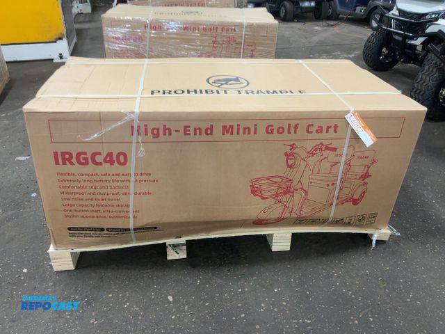 Lot 2-40102 - New SDLANCH IRGC40 3-Wheel Mini Electric Golf Cart / Scooter, 60 Volt, 600 Watt Motor, Three Speed, ...