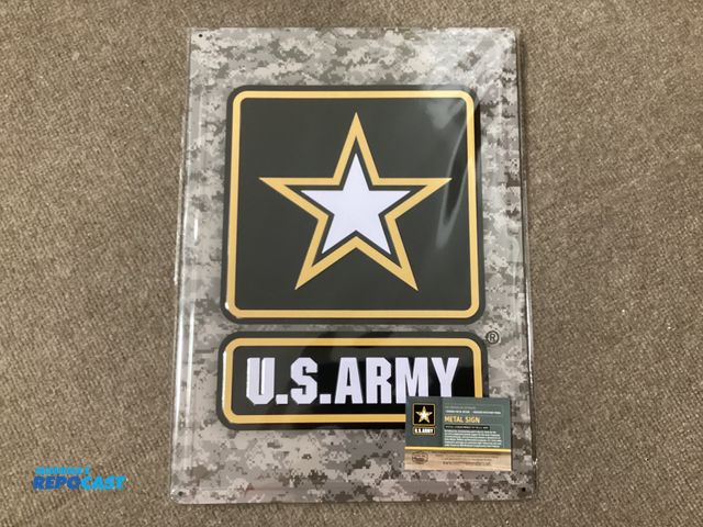 Lot 2-91204 - Metal Sign New Metal Sign. U.S.ARMY. Measures approximately 12” X 17” and has holes for hanging.