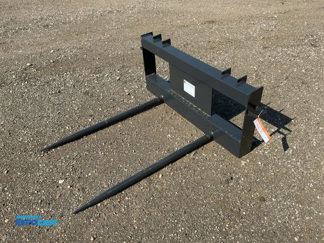 Lot 2-44031 - New JCT Bale Spear Skid Steer Attachment, Universal Quick Attach, Has Two Spears that Stick Out Appr...