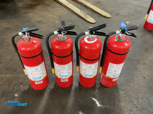 Lot 2-22411 - (4) Kidde 10lb Fire Extinguishers, all have outdated inspections, one is empty