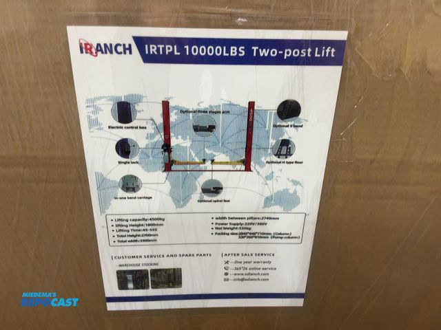 Lot 2-21919 - New SDLANCH Model IRTPL Two Post Lift, 4500 KG Lifting Capacity, 1800mm Lifting Height, 220/380 Volt...