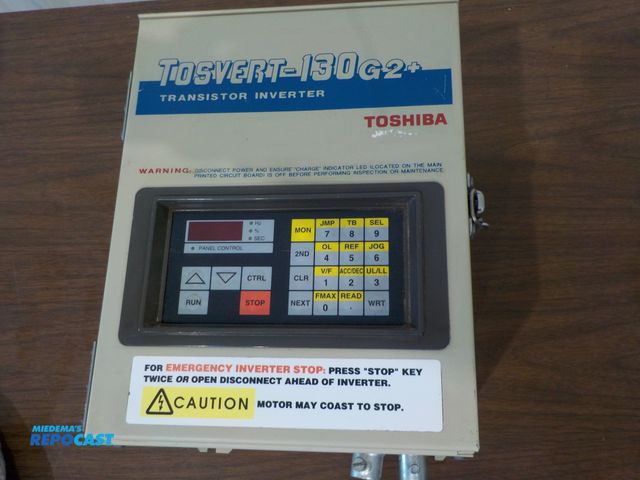 Lot 2-34090 - TOSHIBA 5HP variable speed controller. 460 volts. 3 phase.