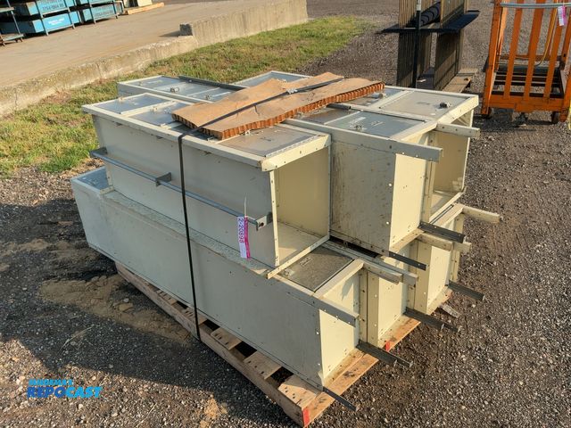Lot 2-20898 - Skid of Used Hallowell Locker Units, some are damaged/dented, largest unit is 12"x18"x78" tall, stee...