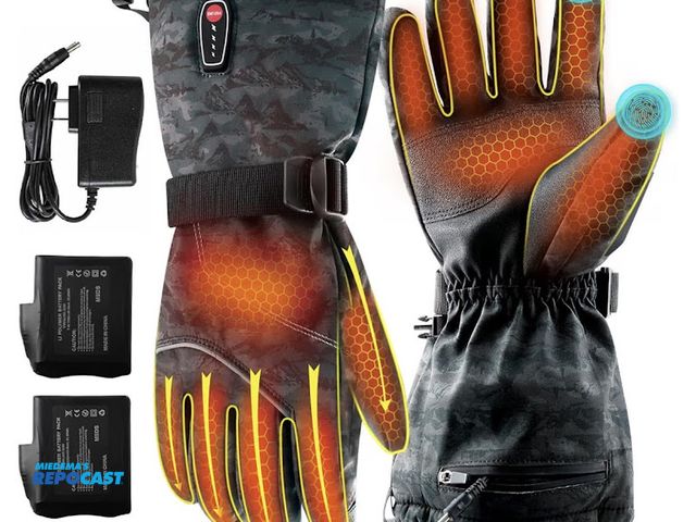 Lot 2-65841 - NEW XL Rechargeable Heated Gloves – 7.4V Battery, Touchscreen, Windproof Winter Ski Gloves