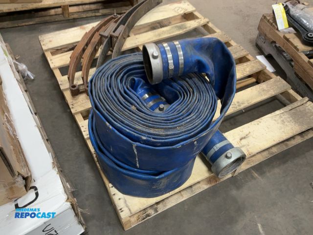 Lot 2-74012 - Lot of (2) heavy duty hose coils, 3-1/2” inner diameter, unknown lengths