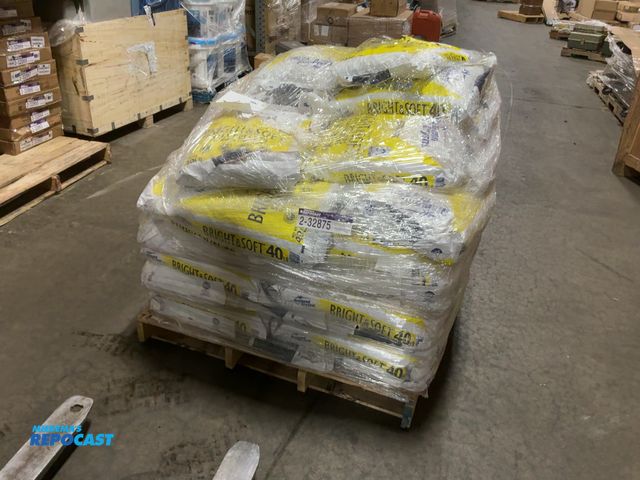 Lot 2-32875 - Skid lot of Diamond Crystal bright and soft water softener salt pellets