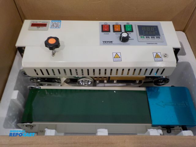 Lot 2-30286 - New Vevor continuous sealant unit.  Manual. Digital temperature. Adjustable speed. Counter. 115 volt...