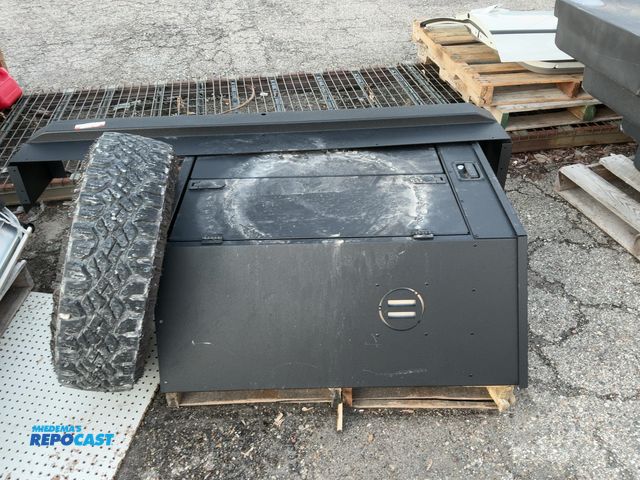 Lot 2-93711 - Matte Black RV Storage Rack/Unit/Cabinet