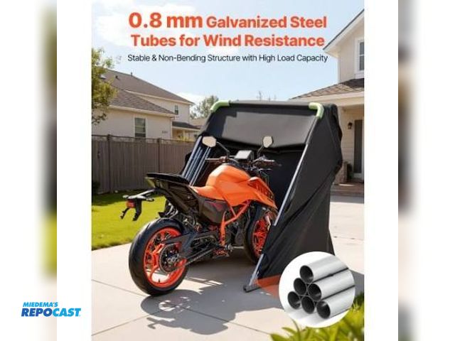 Lot 2-27643 - vevor motorcycle shed model KDMTCP-002