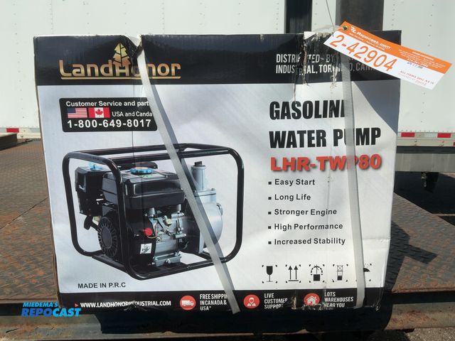 Lot 2-42904 - New LandHonor 3” Semi-Trash Water Pump, Model LHR-TWP80, 7hp 208cc Gas Engine with Recoil Start