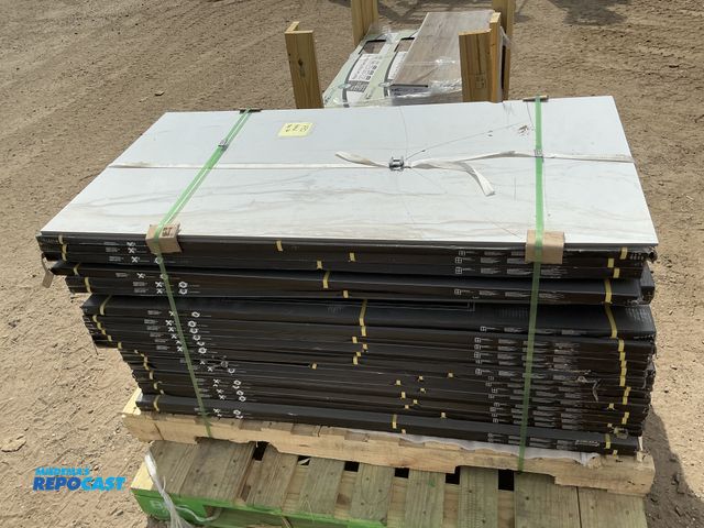 Lot 2-76724 - 432 sq. feet of 24” x 48” Milos White Porcelain Tile