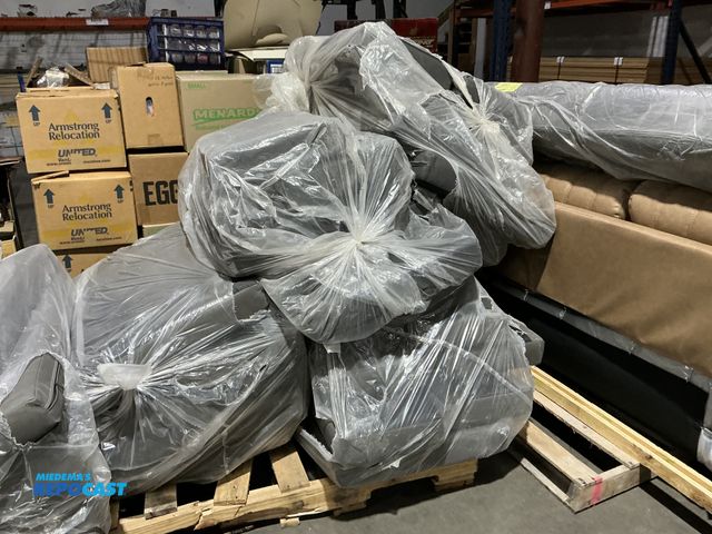 Lot 2-94764 - New Gray Skid lot, 4 packs gray cushions, 2 kinds 36” x 15” x 4” and 40” x 23” x 4”