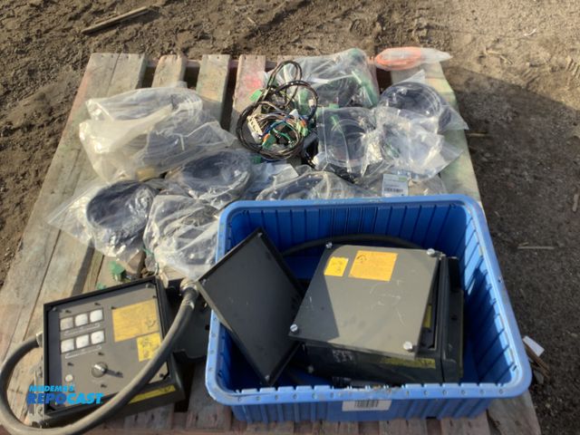 Lot 2-93226 - Skid lot of industrial parts and accessories including 2 circuit boxes and wires