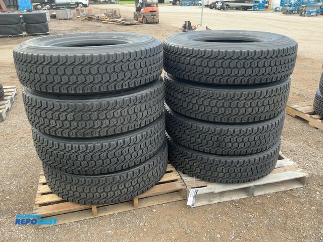 Lot 2-11434 - (8) Recap 295/75R22.5 Semi Tires, Bandag Caps