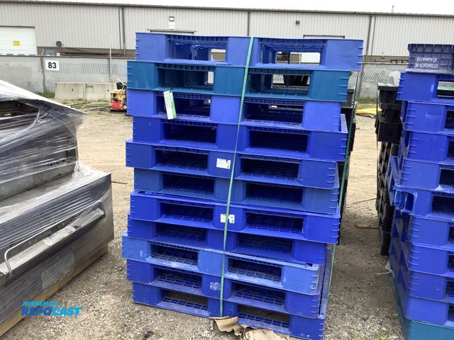 Lot 2-69107 - Lot of (11) 48” plastic pallets