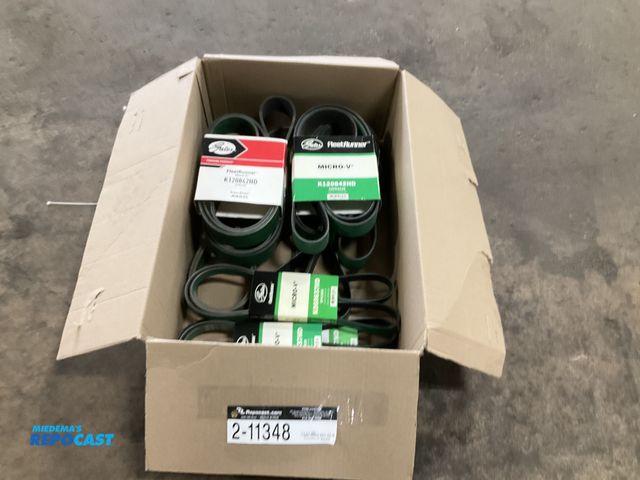Lot 2-11348 - Box of new belts including (4) part no. K120842HD, (2) part no. K120864HD, and (3) part no. K060637H...