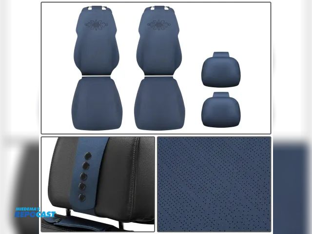 Lot 2-79934 - CASP driven auto dynasty protex plus S navy blue front seat covers XOO496AXTP