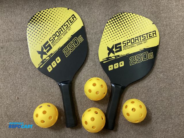 Lot 2-27511 - New Sportster Pickleball set. Includes 2 paddles and four balls in carrying case.