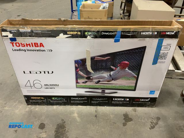 Lot 2-73274 - Toshiba LEDTU46 Inch Diagonal Class 46L5200U LED HDTV, No Legs