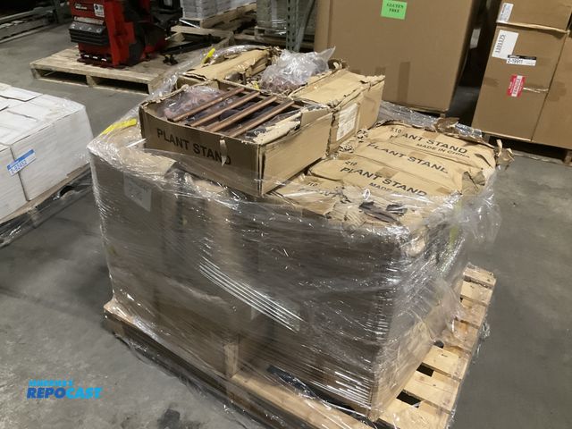 Lot 2-92442 - Skid of Wood Decorative Plant Stands, All Unassembled