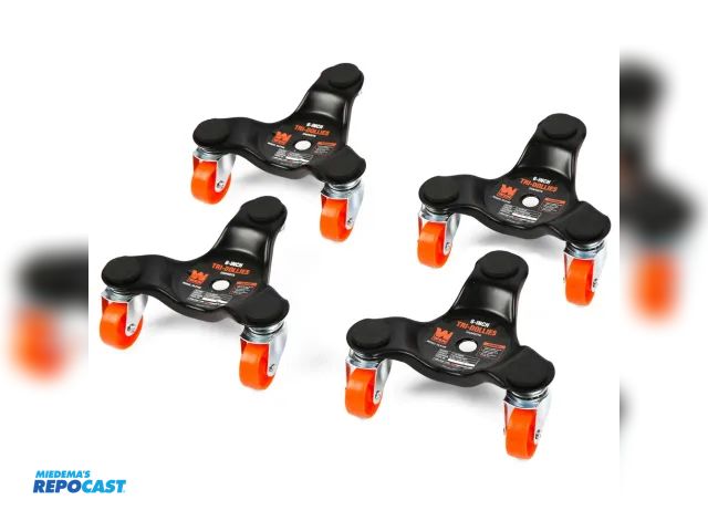 Lot 2-10033 - WEN DL6165 6-Inch 165-Pound Capacity Furniture Moving Tri-Dolly Set (4 Pack)