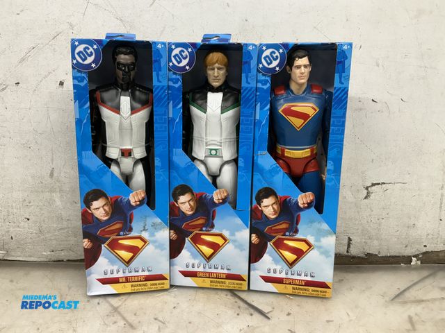 Lot 2-95986 - Lot of (3) DC collectibles Super Figures includes: Mr. Terrific, Green Lantern, &amp; Superman