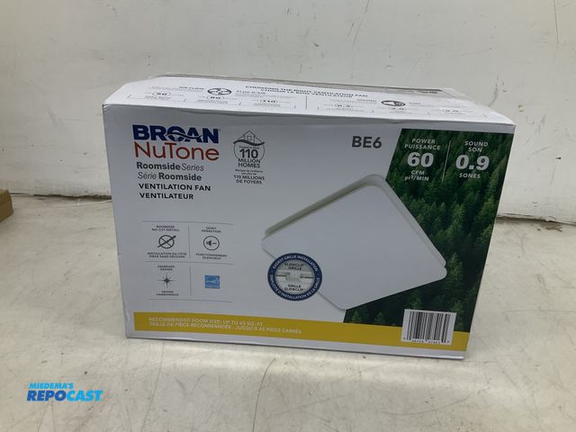 Lot 2-19937 - Broan NuTone BE6 Roomside Series Ventilation Fan