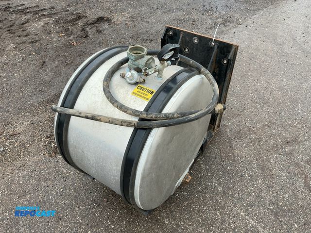 Lot 2-42662 - Aluminum DEF Tank with Bracket and Straps, meant to be pressurized, gauge broke, tank is approx. 24”...