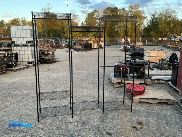 Lot 2-33478 - Lot of (1) metal storage rack/ closet.