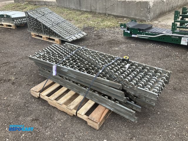 Lot 2-33241 - (21) skate wheel conveyor spurs, 24” at the wide end and 71”L