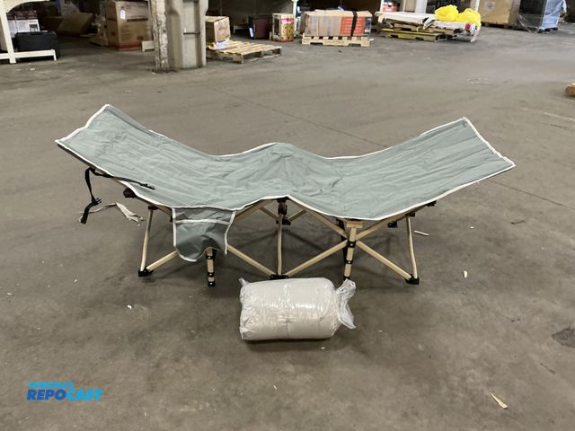 Lot 2-92065 - Iklarewv grey folding bed with cushions