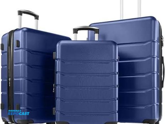 Lot 2-69136 - XLX-TZ2048IN-3P-BU 3-piece hard shell suitcases (blue)