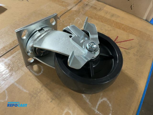 Lot 2-22081 - (8) New Colson 6"x2" Swivel Casters with Brake, 4"x4.5" top plate, 900 lbs Capacity