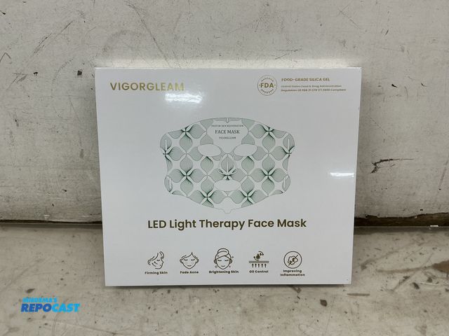 Lot 2-93065 - Vigor Gleam Red Light Therapy LED Light Therapy Face Mask