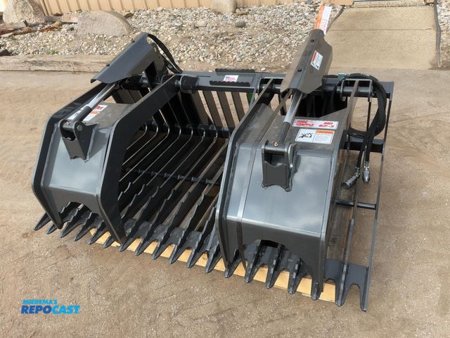 Lot 2-42403 - New Stout HD 62-3 Rock Bucket Grapple Skid Steer Attachment