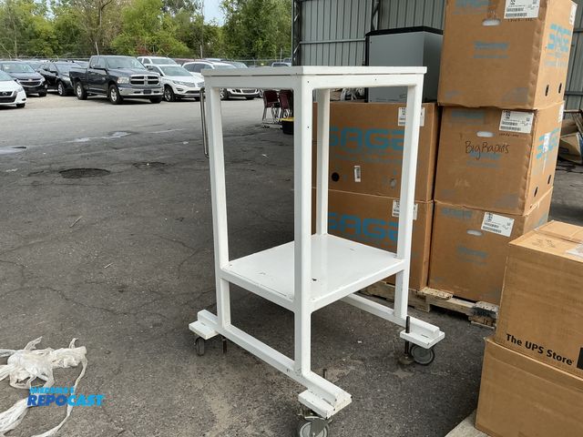 Lot 2-18026 - (1) Rolling Metal Cart, 1” thick x 56 1/4”H x 30”W