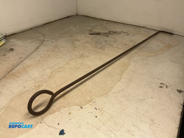 Lot 2-67749 - Vintage campfire, fireplace , &amp; fire pit wood poker. 4 feet long, 1/2" thick, the wood poker has...