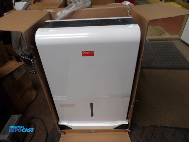 Lot 2-53897 - New Dayton; Portable dehumidifier, 115 V/AC
217 CFM 60 hz, 880 Watts, 4,500 39. Ft
Coverage area Con...