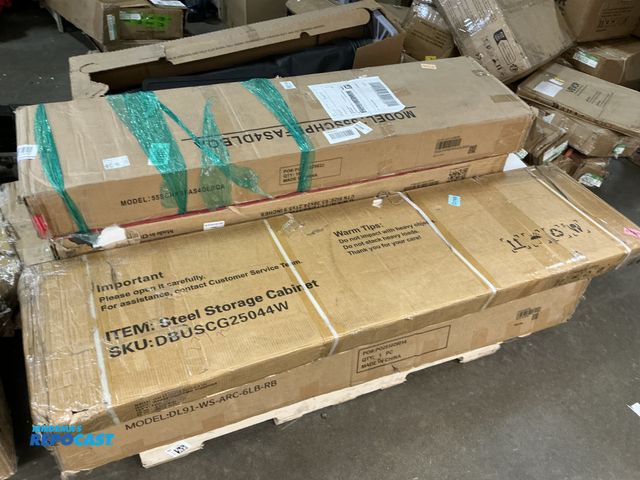 Lot 2-27312 - White steel storage cabinet, SKU: DBUSCG25044W, may be missing parts