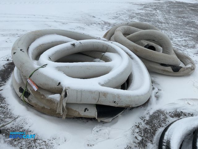 Lot 2-42822 - (2) Sections of 6” Perforated Drain Sock Tile, unknown lengths, sections of sock ripped